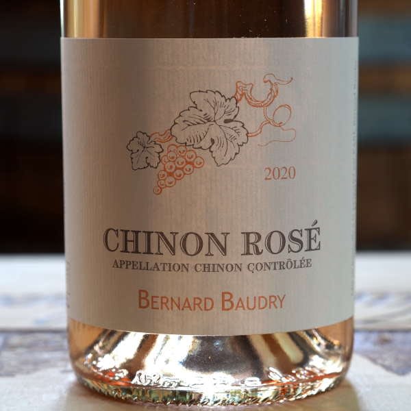 Domaine Bernard Baudry Chinon rosé 2020 close up